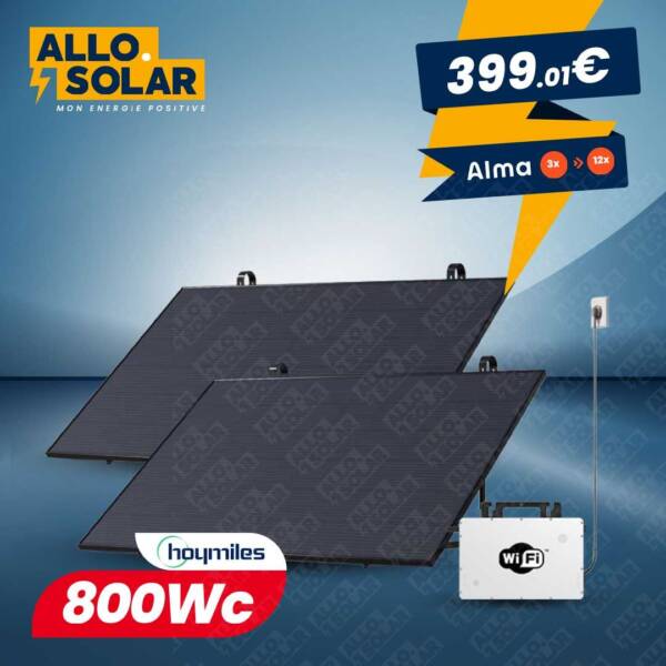 Kit plug & play 800Wc (2x400Wc) avec supports BALCON - SUNCAKE - Goodwe