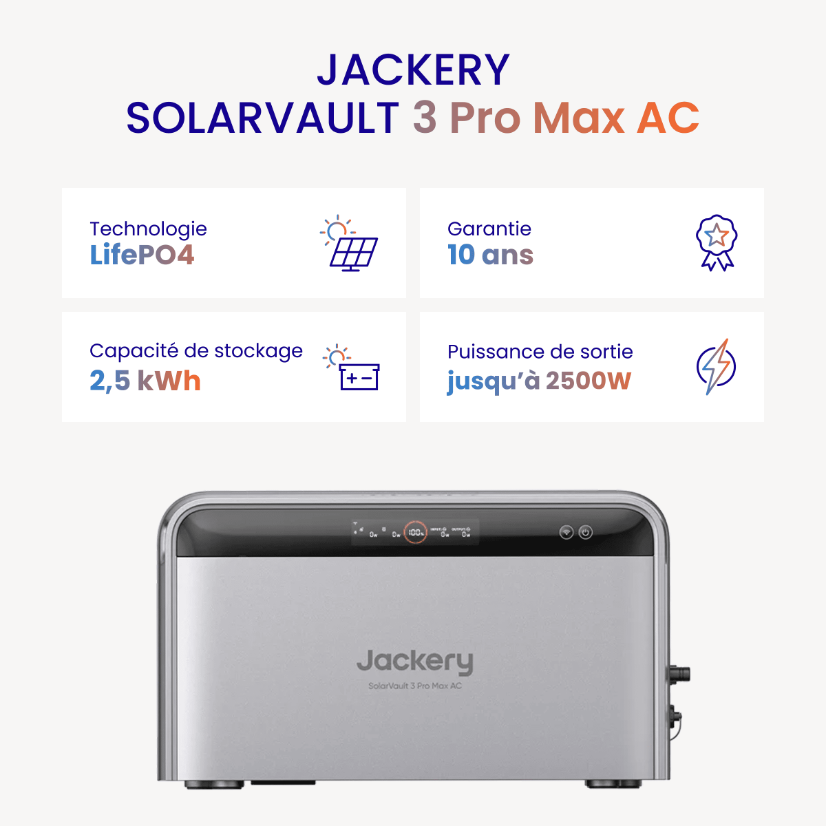 Pack Batterie Jackery SolarVault Pro Max AC 12,60 kWh – Image 2