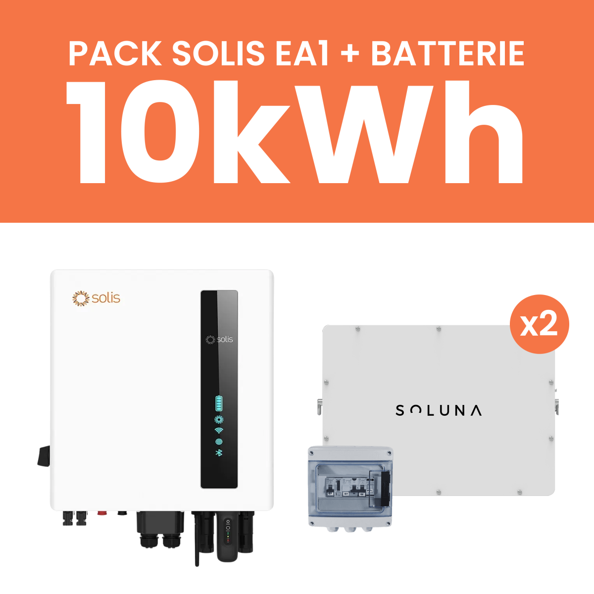 Pack Batterie Solaire Solis EA1 + 2 Batteries Soluna 10 kWh